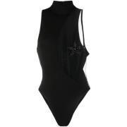 David Koma Bodysuit med stjärndetaljer Black, Dam