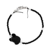 Medicom Toy Matt Svart Choker Pärlhalsband Black, Herr