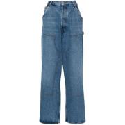 Armarium Blå Denim Wide Leg Jeans Blue, Dam