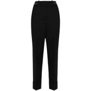 Peserico Cropped Trousers Black, Dam