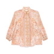 Zimmermann Acacia Print Knappad Blus Multicolor, Dam