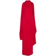 Solace London Rubinröd Halterneck Klänning med Scarf Detalj Red, Dam