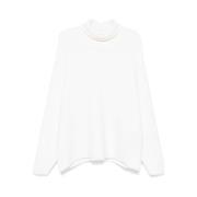 Fear Of God Ivory Vit Ribbstickad Tröja White, Herr