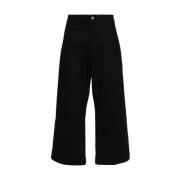 Studio Nicholson Svarta Denim Wide Leg Jeans Black, Herr