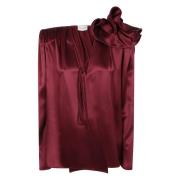 Magda Butrym Bordeaux Satinblus Red, Dam