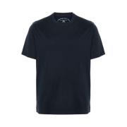 Fedeli Marinblå Bomull Rund Hals T-shirt Blue, Herr