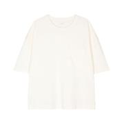 Lemaire Ivory Vit Bomull Rund Hals T-shirt White, Herr