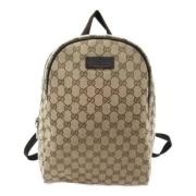 Gucci Vintage Pre-owned Canvas axelremsvskor Beige, Dam