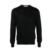 La Fileria Round-neck Knitwear Black, Herr