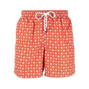 Fedeli Madeira Fisktryck Badshorts Orange, Herr