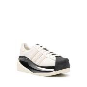 Y-3 Svart Vit Sneaker Panel Design Beige, Herr