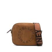 Stella McCartney Brun Faux Mocka Axelväska Brown, Dam