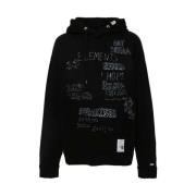 Mihara Yasuhiro Svart Grafiskt Tryck Hoodie Sweatshirt Black, Herr