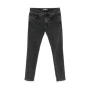 Pt01 Grå Stretch Tvättad Denim Skinny Jeans Gray, Herr