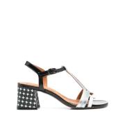 Chie Mihara Silver-tone Blockklack Ankelrem Skor Gray, Dam