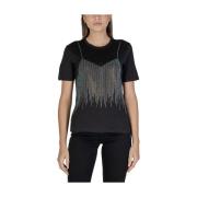 Only Svarta Bomullstoppar & T-shirt Kollektion Black, Dam