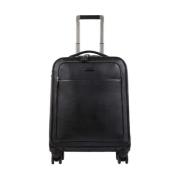 Piquadro Slim Four-Wheel Cabin Trolley Bagage Black, Unisex