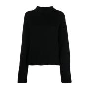 Lisa Yang Round-neck Knitwear Black, Dam