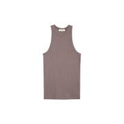 Anine Bing Räfflad Racerback Tanktopp Brown, Dam