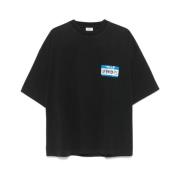 Vetements Svart Logo Print Crew Neck T-shirt Black, Herr