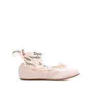 Repetto Rosa Satin Ankelrem Ballet Flats Pink, Dam