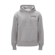 JW Anderson Grafiskt Tryck Hoodie Gray, Herr