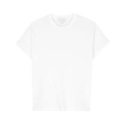 Studio Nicholson Vit Bomull Crew Neck T-shirt White, Dam