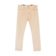 Dondup Beige Corduroy Tapered Leg Jeans Beige, Herr