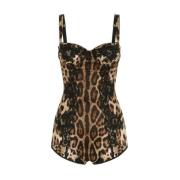 Dolce & Gabbana Leopardmönstrad Balconette-stil Underkläder Brown, Dam