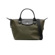 Longchamp Grön ECONYL®/Kalvskinn Handväska Green, Dam