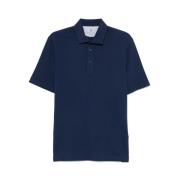 Brunello Cucinelli Navy Blue Polo Sweater Blue, Herr