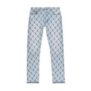 Gallery Dept. Cage Slim-Leg Jeans med Grafiskt Tryck Blue, Herr