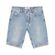 The Attico Himmelblå Broderad Logga Jeans Blue, Dam