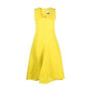 Calcaterra Midi Dresses Yellow, Dam