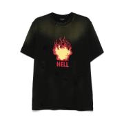 Botter Flame Print Crew Neck T-shirt Black, Herr