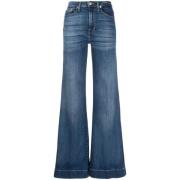 7 For All Mankind Indigo Flared High Waist Jeans Blue, Dam