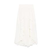 Zimmermann Ivory Vit Veckad Asymmetrisk Kjol White, Dam