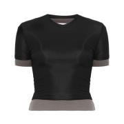 Christopher Esber Svart Lagers Twist Detalj T-shirt Black, Dam