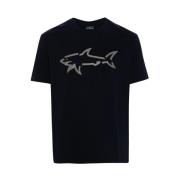 Paul & Shark Marinblå Logo Print T-shirt Blue, Herr