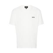 A.p.c. Vit Blå Bomull Jersey Sweatshirt White, Herr