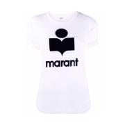 Isabel Marant Étoile Logo Crew Neck T-shirt White, Dam