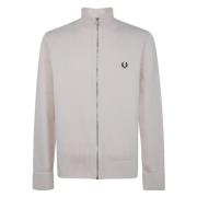 Fred Perry Chunky Rib Zip Cardigan Beige, Herr