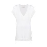 Charlott V-neck Knitwear White, Dam