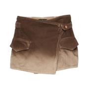 3X1 Denim Ombre Wrap Bältes Shorts Brown, Dam