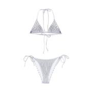 Jean Paul Gaultier Vit Strandkläder Set Triangel Kupa White, Dam