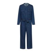 InWear Denim Jumpsuit med Bröstfickor Blue, Dam