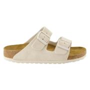 Birkenstock Beige Mocka Slide Sandaler Höst-Vinter 2024 Beige, Dam