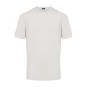 Kiton Beige Bomull T-shirt Kortärmad White, Herr