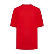 Kiton Röd Bomull Crew Neck T-shirt Red, Herr