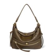 Jérôme Dreyfuss Brun Baguette Hobo Crossbody Väska Brown, Dam